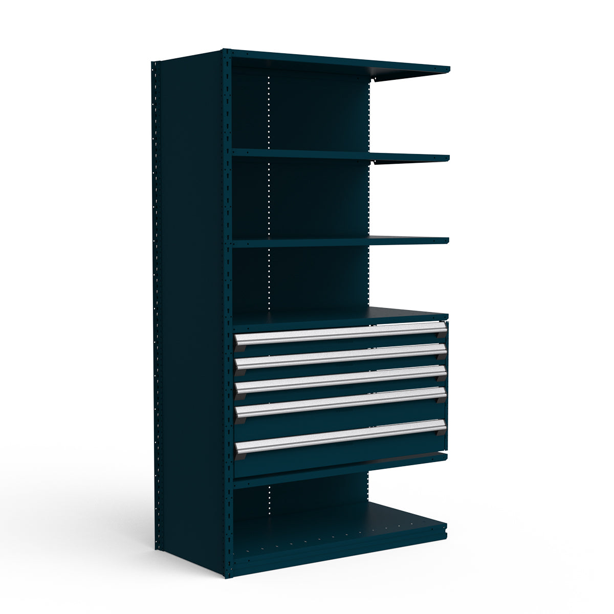 Shelving with Drawers - 24"H Drawer Bank - 5 drawers (Add-On)