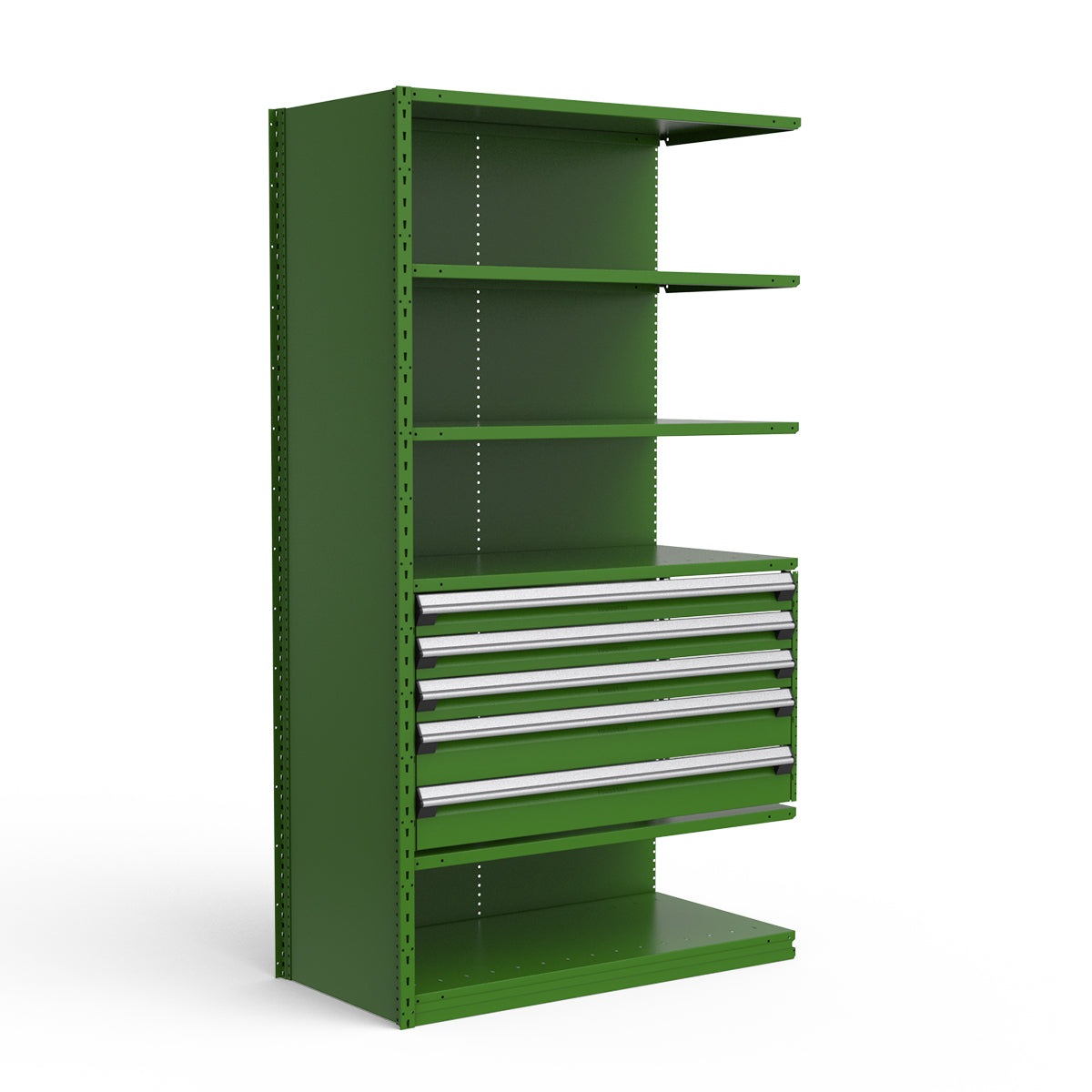 Shelving with Drawers - 24"H Drawer Bank - 5 drawers (Add-On)