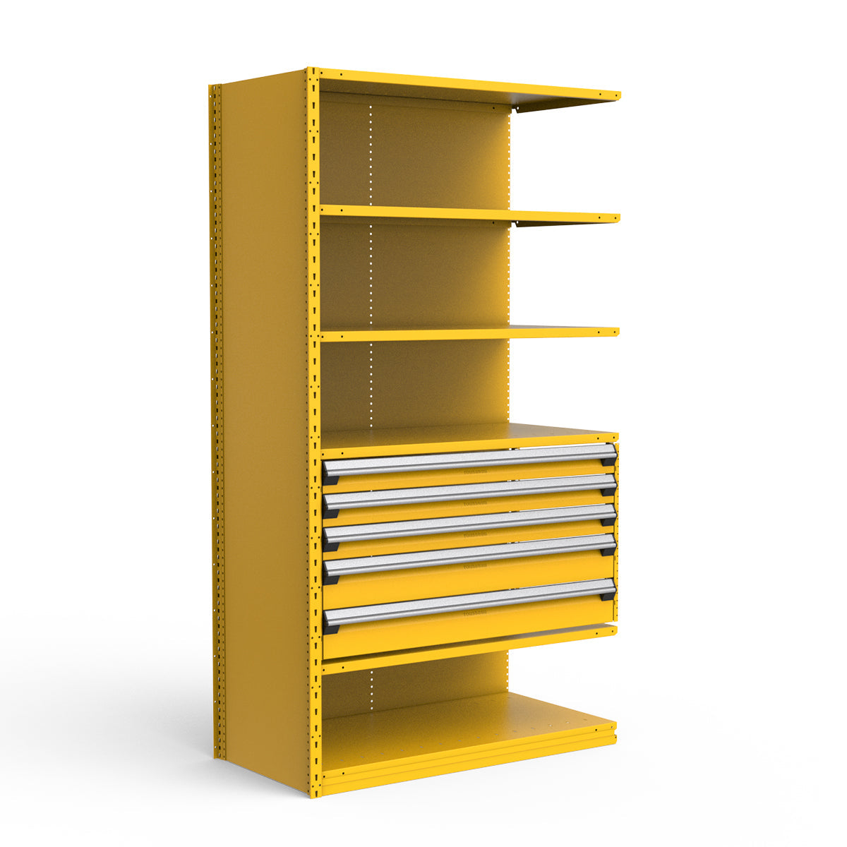 Shelving with Drawers - 24"H Drawer Bank - 5 drawers (Add-On)