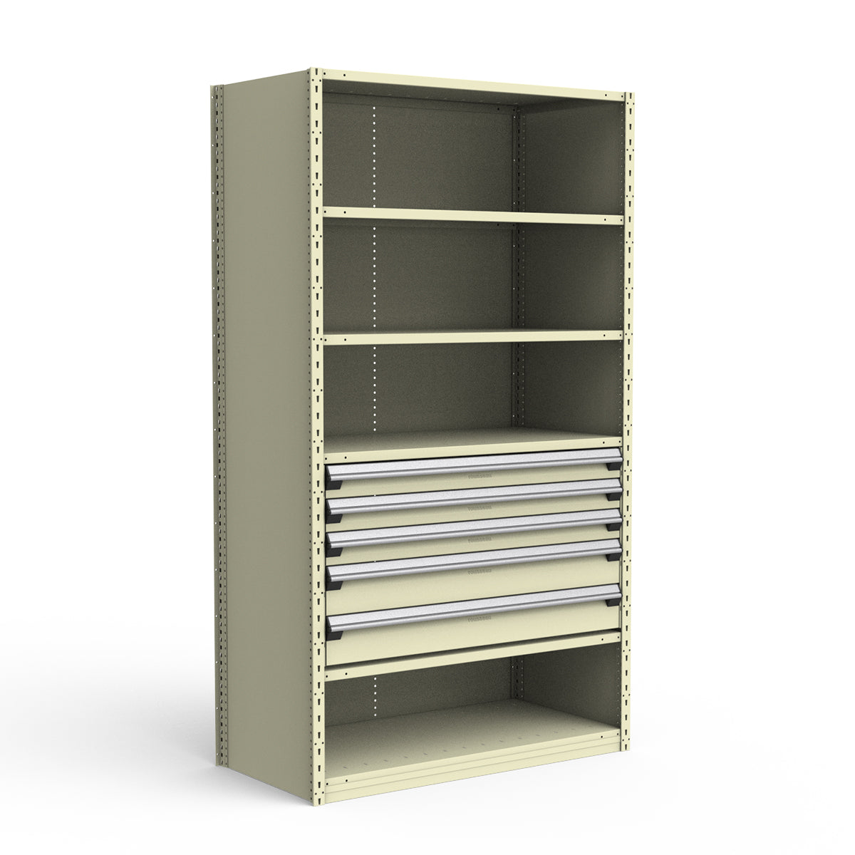 Shelving with Drawers - 24"H Drawer Bank - 5 drawers (Starter)