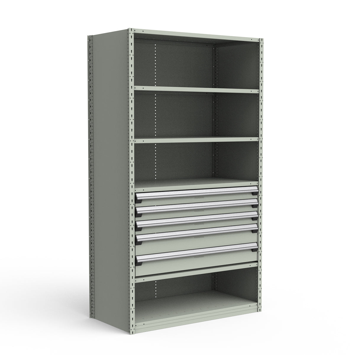 Shelving with Drawers - 24"H Drawer Bank - 5 drawers (Starter)