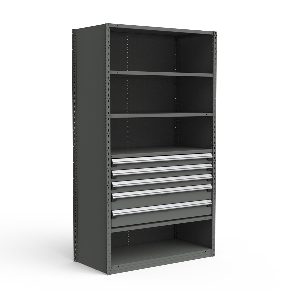 Shelving with Drawers - 24"H Drawer Bank - 5 drawers (Starter)