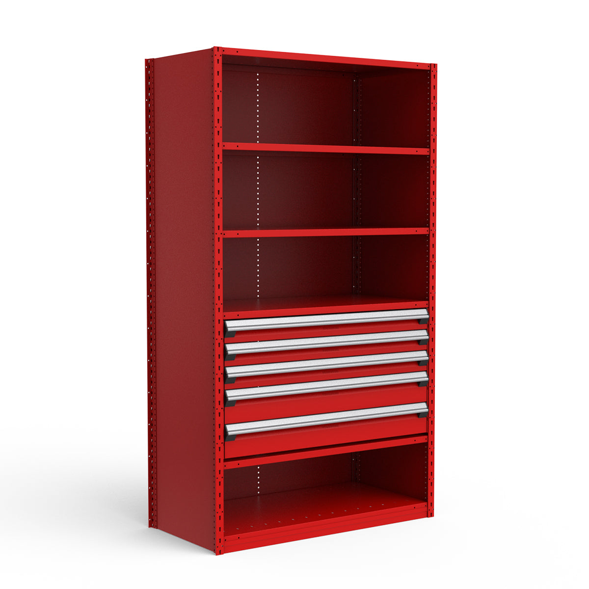 Shelving with Drawers - 24"H Drawer Bank - 5 drawers (Starter)