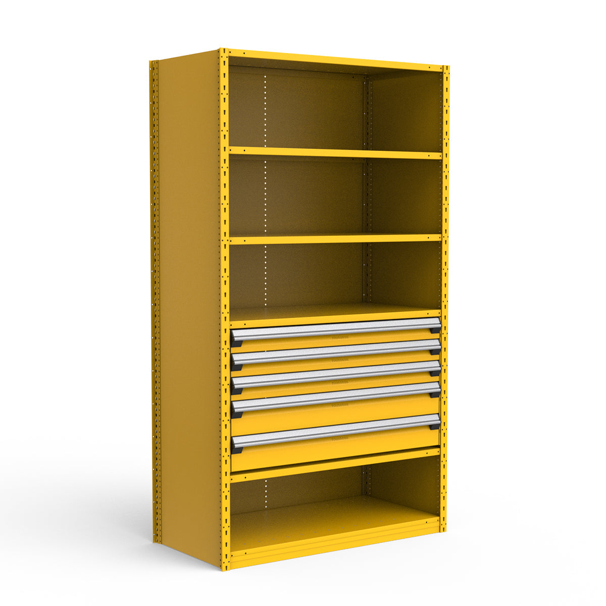 Shelving with Drawers - 24"H Drawer Bank - 5 drawers (Starter)