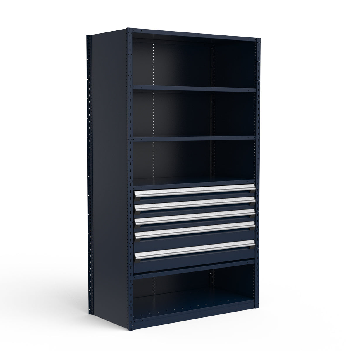 Shelving with Drawers - 24"H Drawer Bank - 5 drawers (Starter)