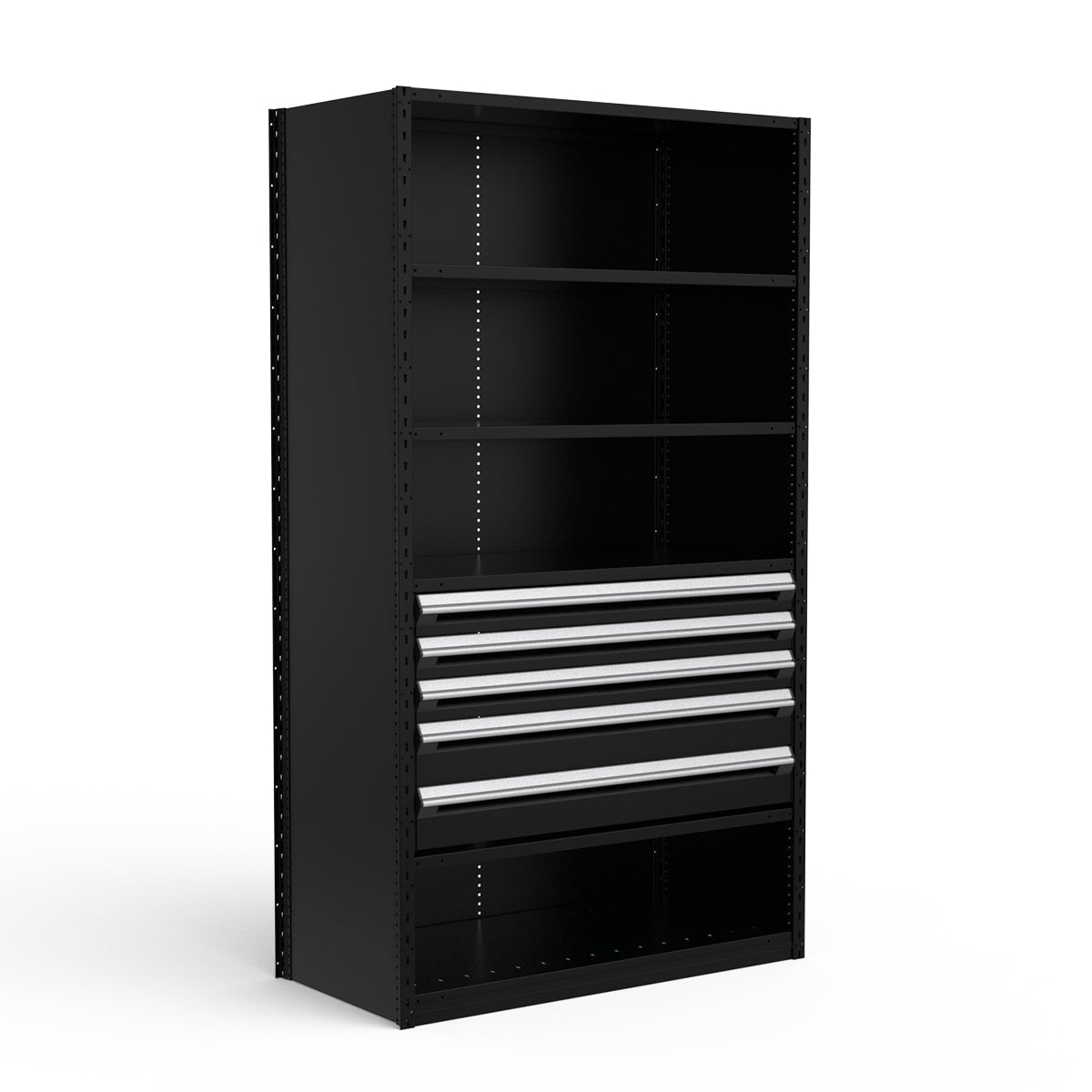 Shelving with Drawers - 24"H Drawer Bank - 5 drawers (Starter)