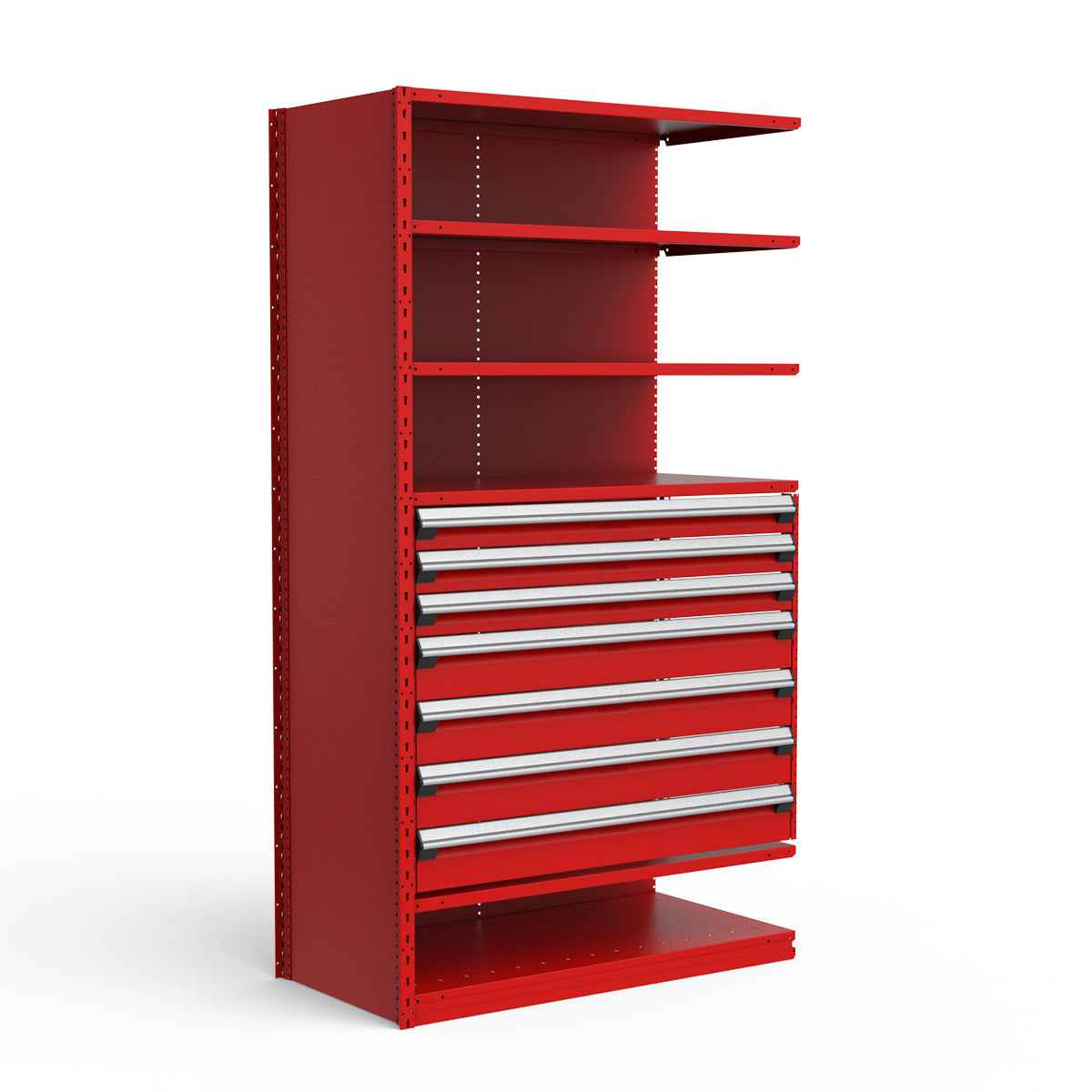 Shelving with Drawers - 36"H Drawer Bank - 7 drawers (Add-On)