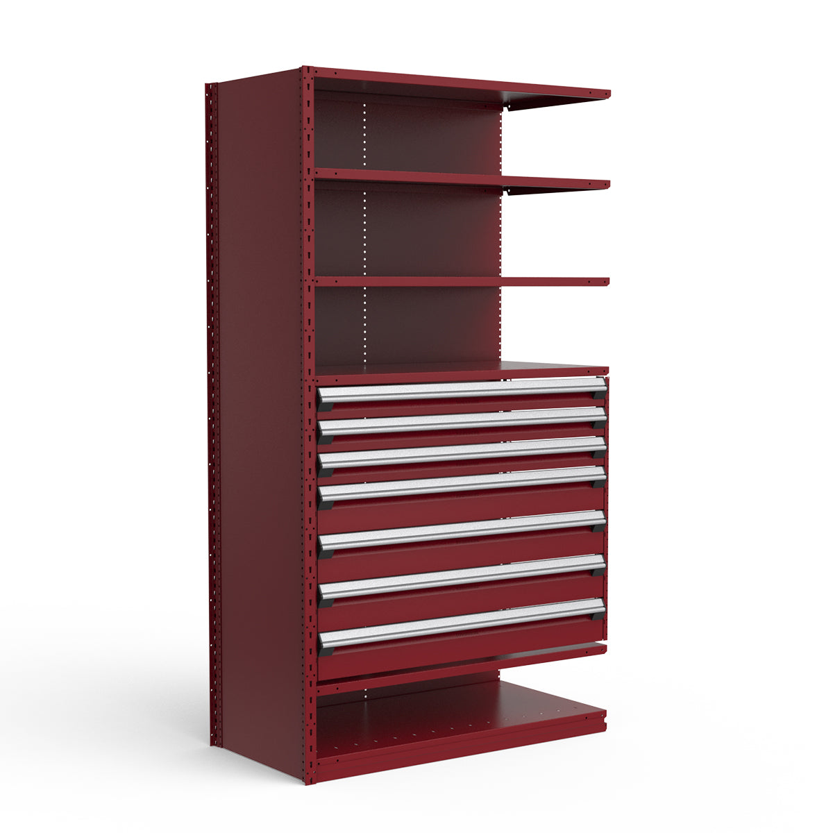 Shelving with Drawers - 36"H Drawer Bank - 7 drawers (Add-On)