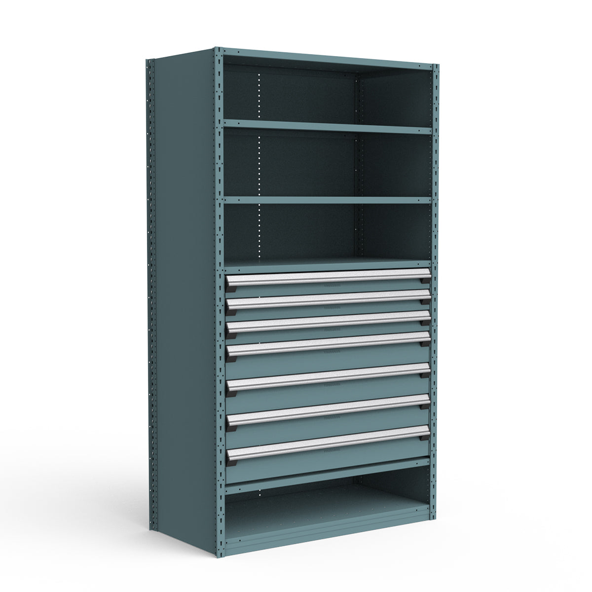 Shelving with Drawers - 36"H Drawer Bank - 7 drawers (Starter)