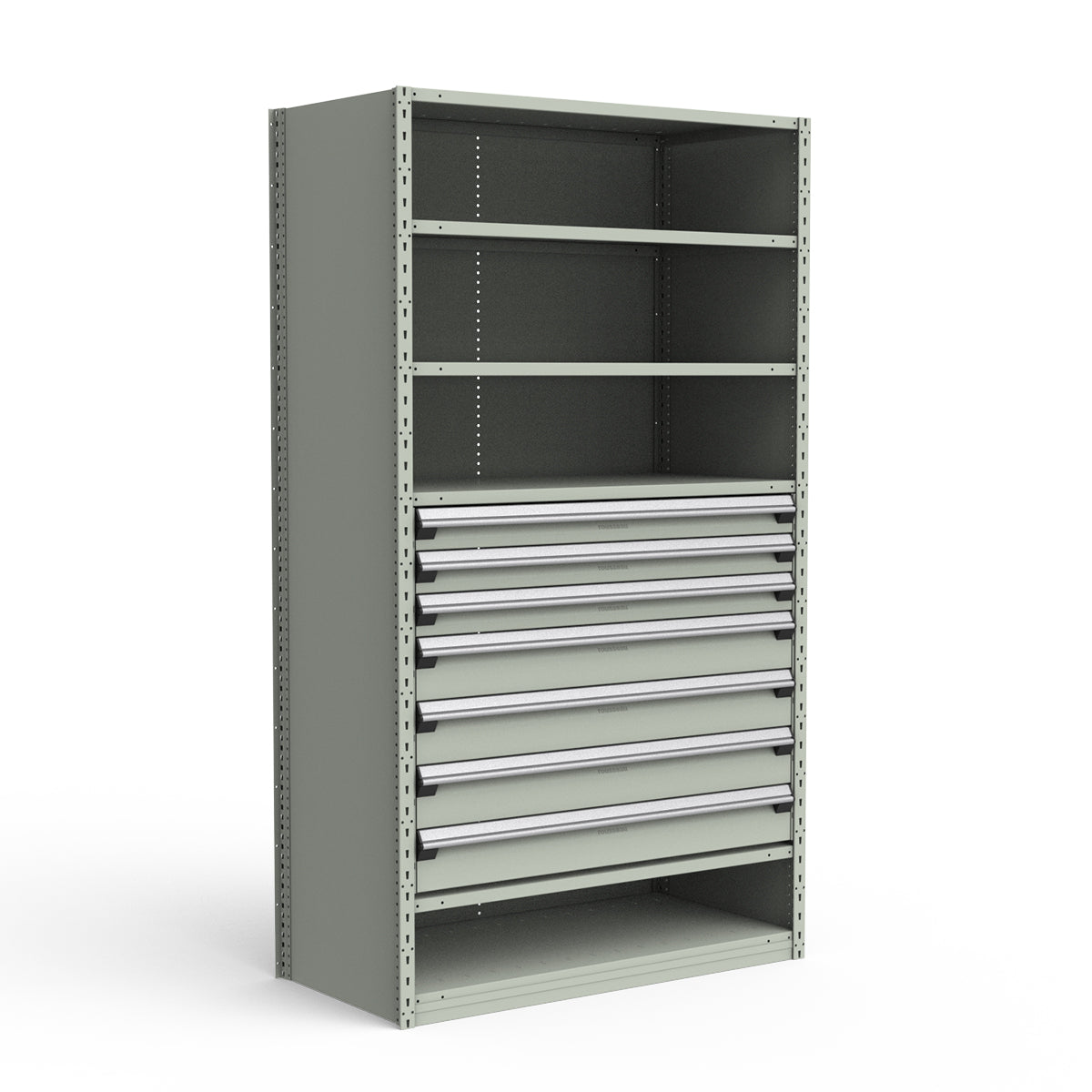 Shelving with Drawers - 36"H Drawer Bank - 7 drawers (Starter)