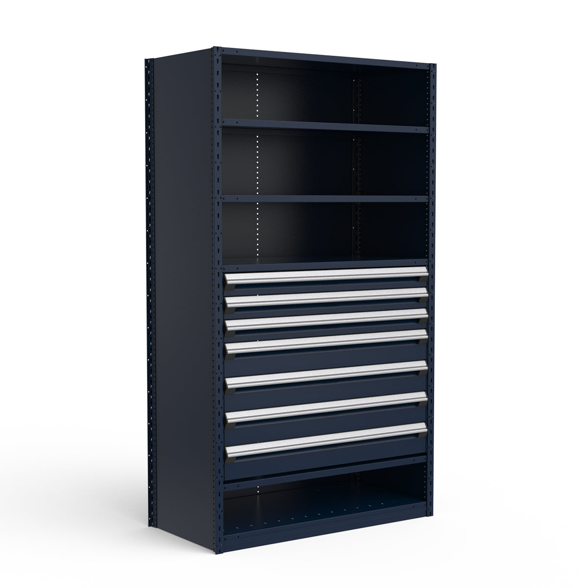 Shelving with Drawers - 36"H Drawer Bank - 7 drawers (Starter)