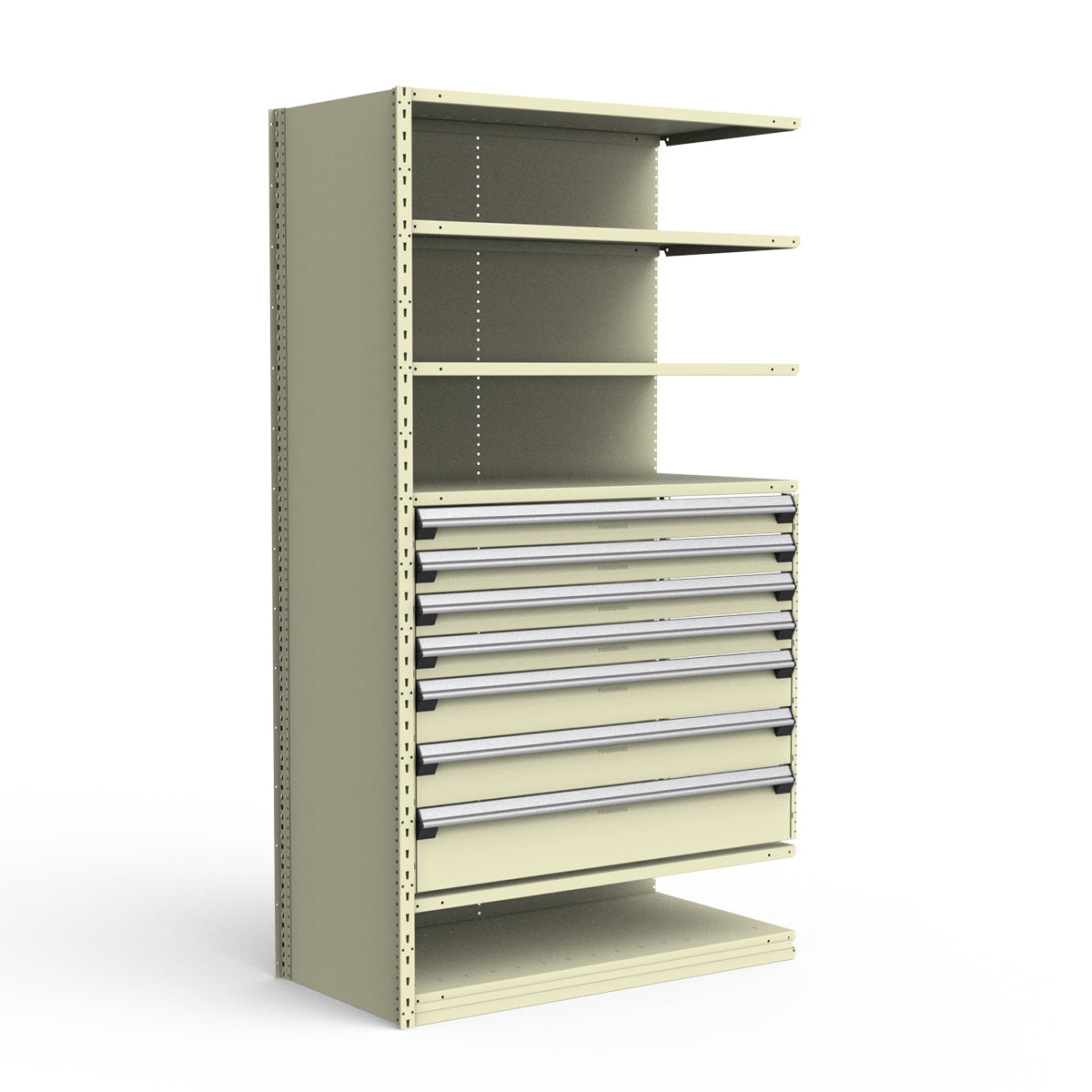Shelving with Drawers - 36"H Drawer Bank - 7 drawers (Add-On)