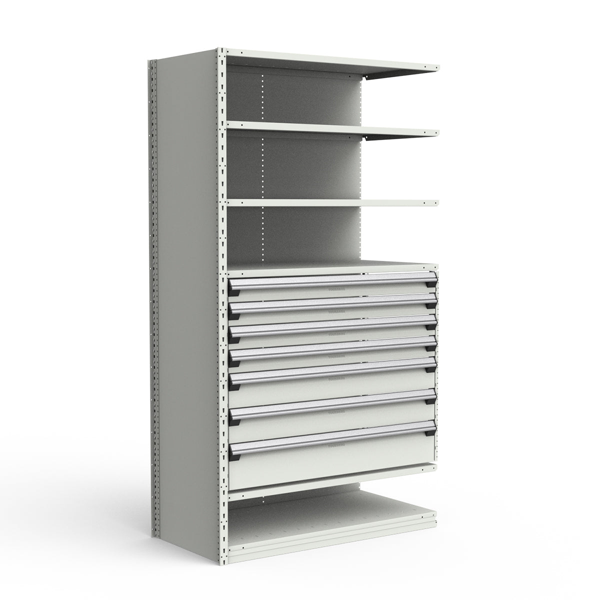 Shelving with Drawers - 36"H Drawer Bank - 7 drawers (Add-On)