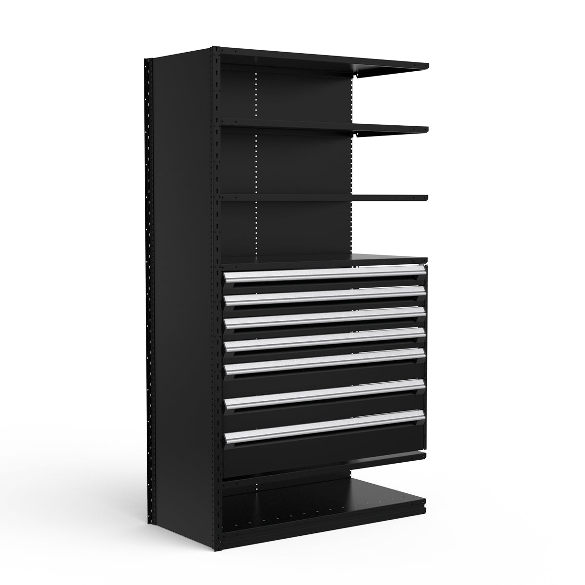 Shelving with Drawers - 36"H Drawer Bank - 7 drawers (Add-On)