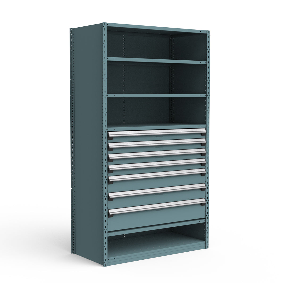 Shelving with Drawers - 36"H Drawer Bank - 7 drawers (Starter)