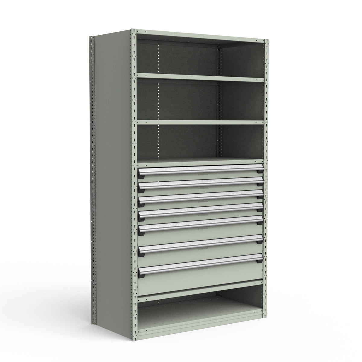 Shelving with Drawers - 36"H Drawer Bank - 7 drawers (Starter)