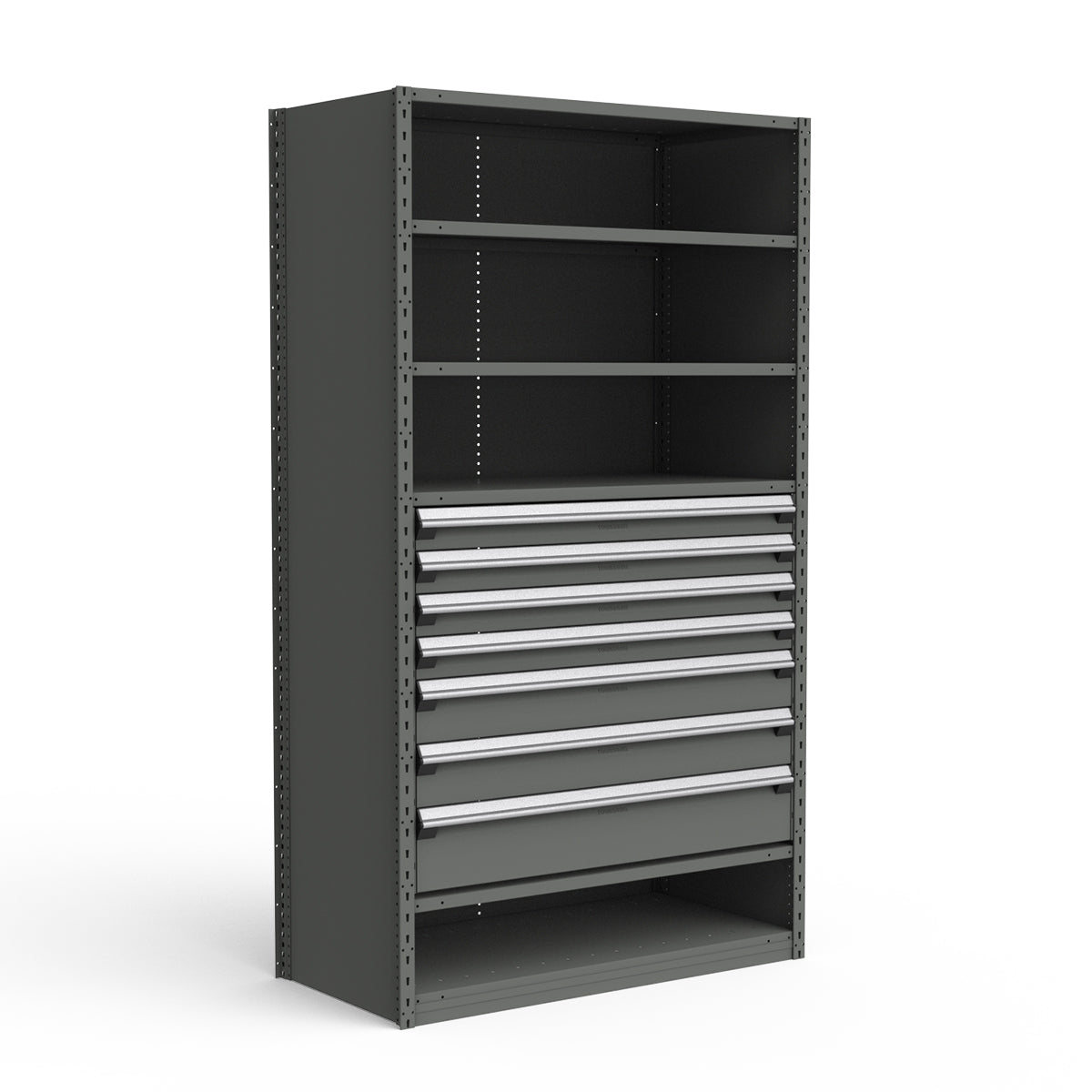 Shelving with Drawers - 36"H Drawer Bank - 7 drawers (Starter)