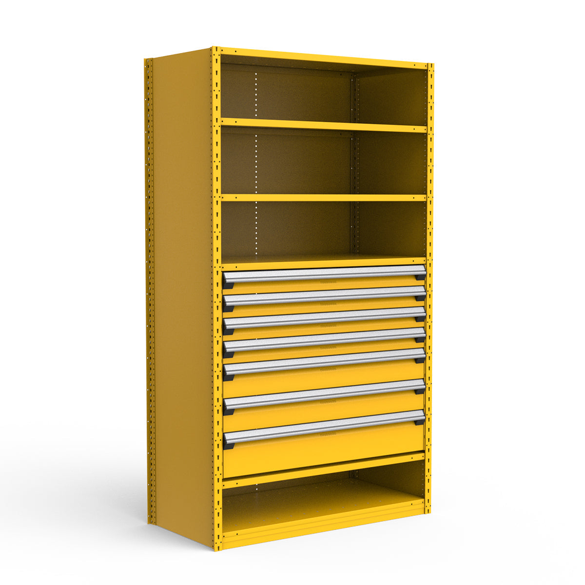Shelving with Drawers - 36"H Drawer Bank - 7 drawers (Starter)