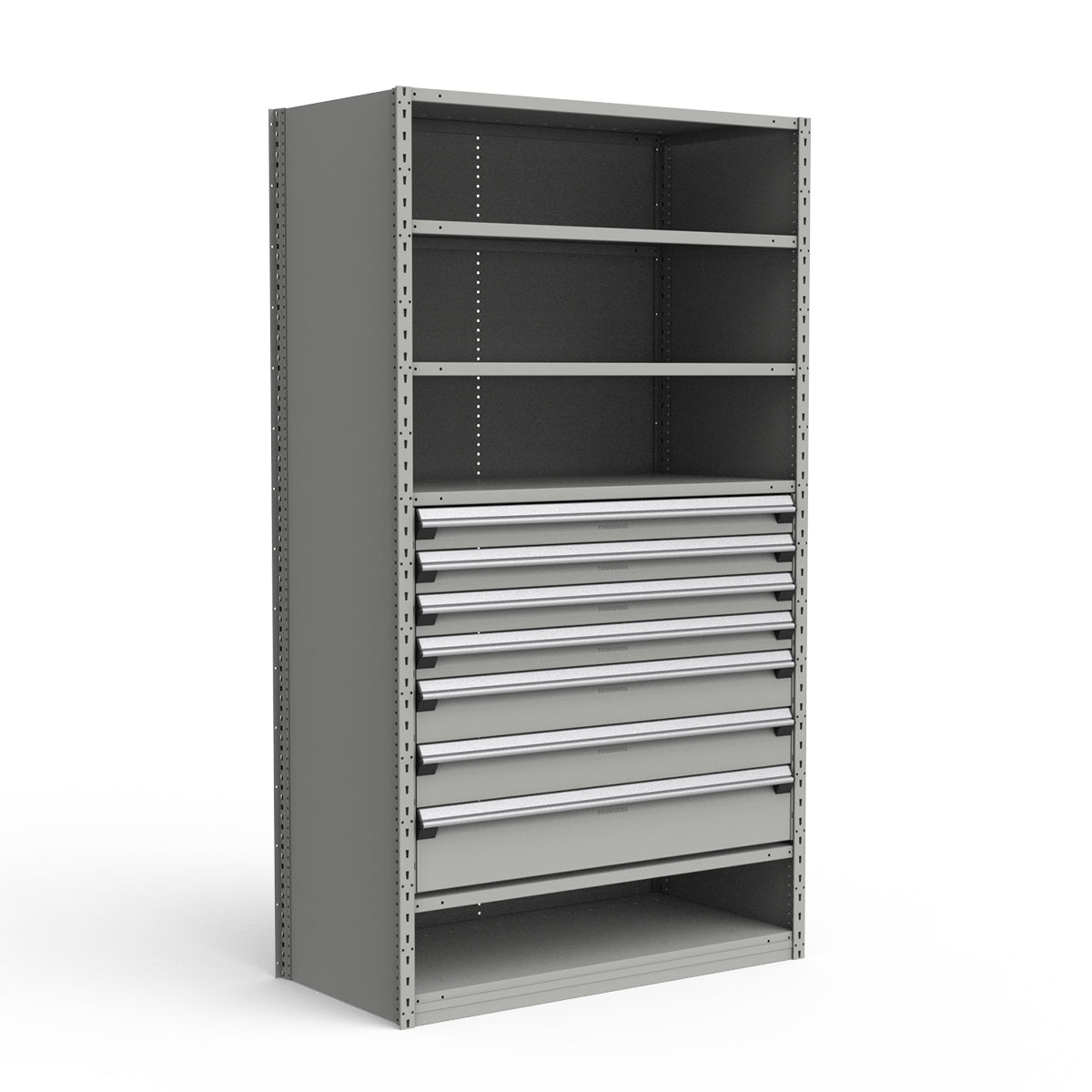 Shelving with Drawers - 36"H Drawer Bank - 7 drawers (Starter)