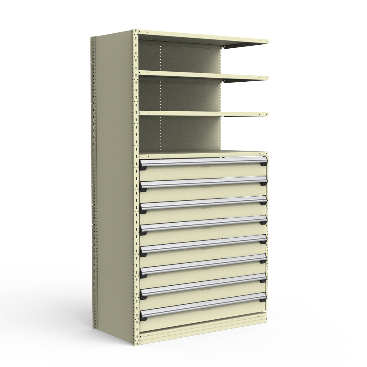 Shelving with Drawers - 48"H Drawer Bank - 8 drawers (Add-On)