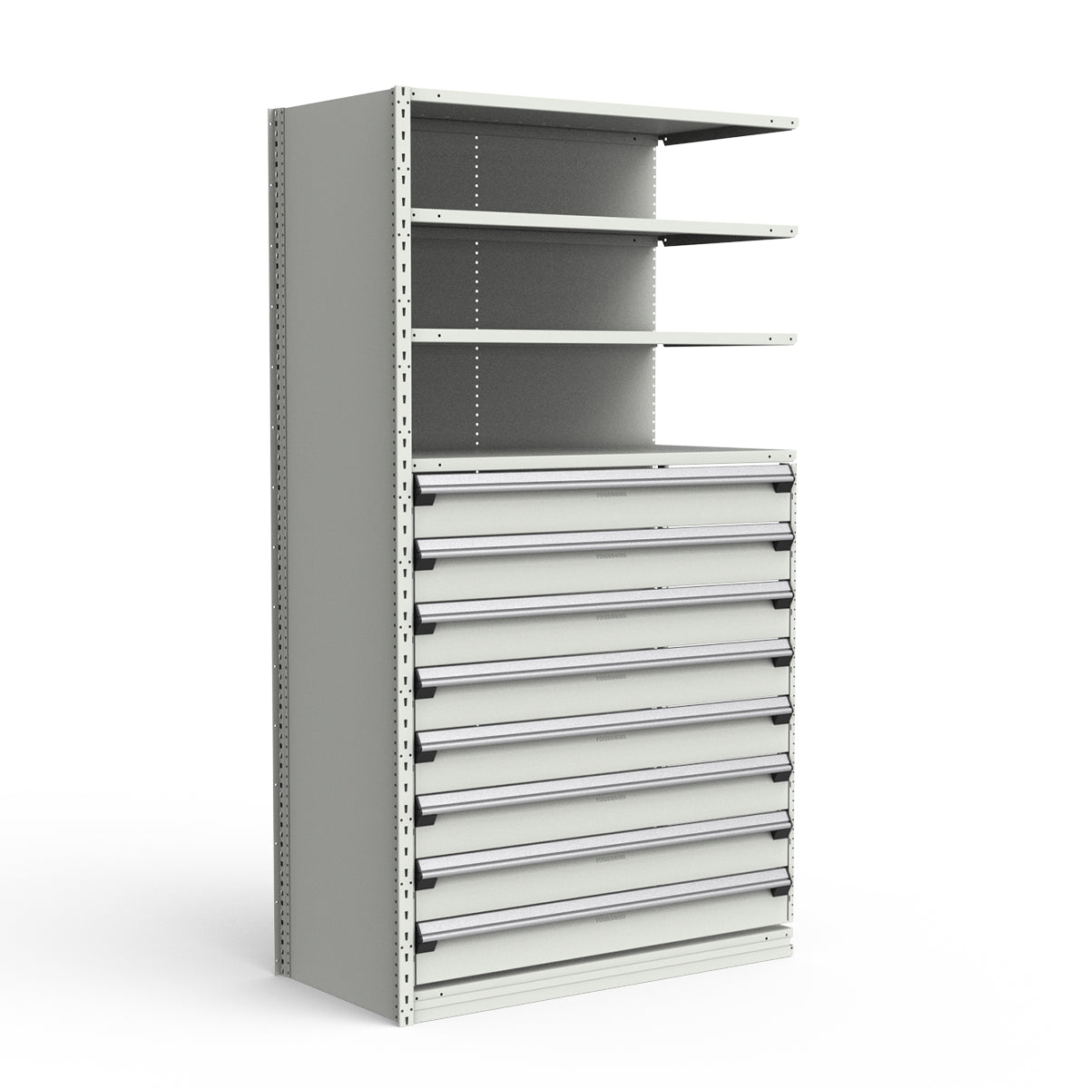 Shelving with Drawers - 48"H Drawer Bank - 8 drawers (Add-On)