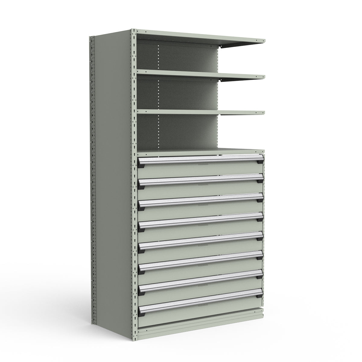 Shelving with Drawers - 48"H Drawer Bank - 8 drawers (Add-On)