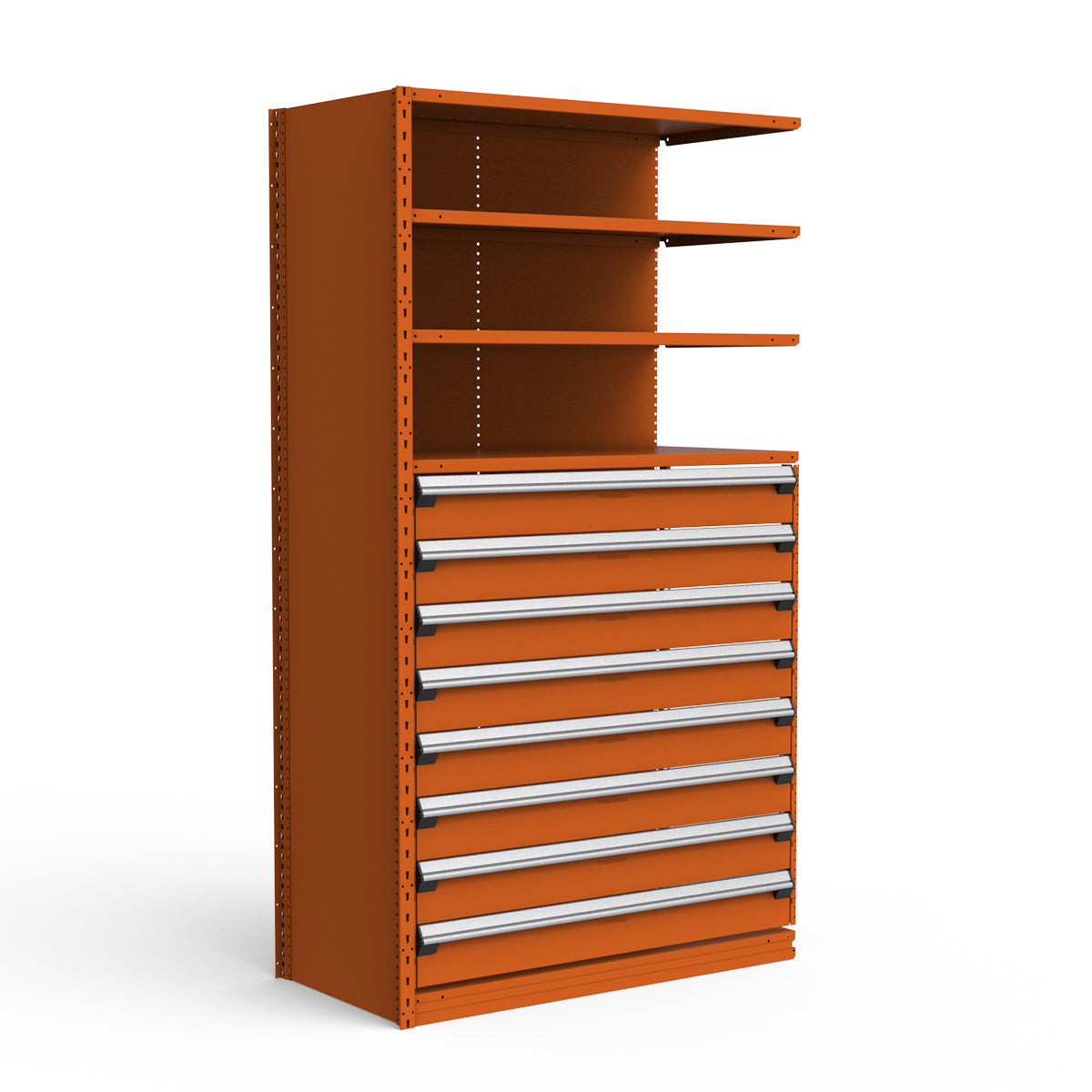 Shelving with Drawers - 48"H Drawer Bank - 8 drawers (Add-On)