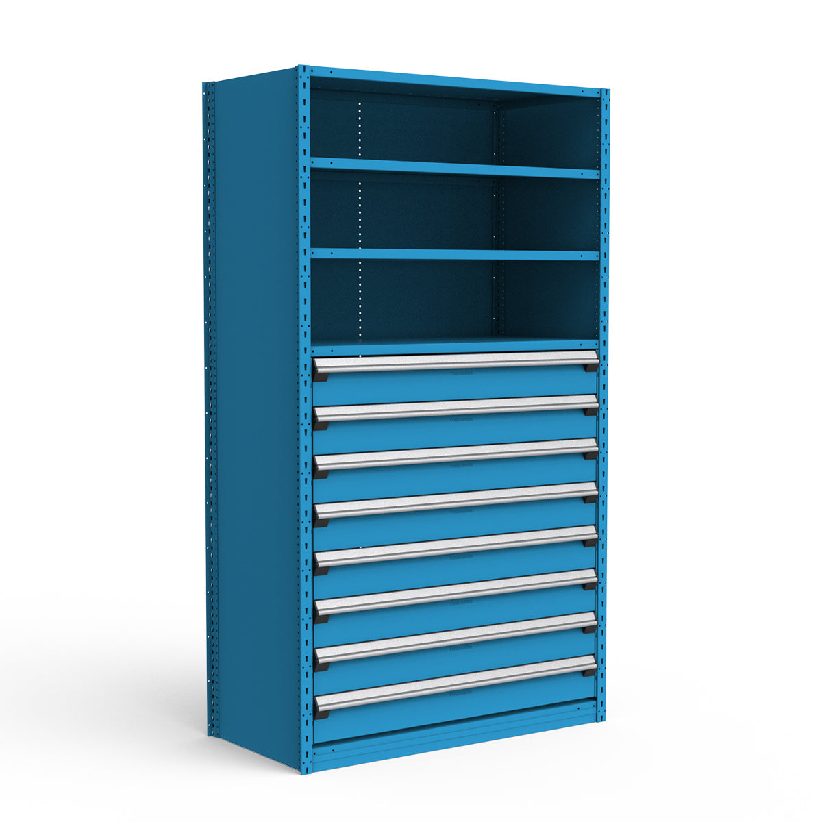 Shelving with Drawers - 48"H Drawer Bank - 8 drawers (Starter)