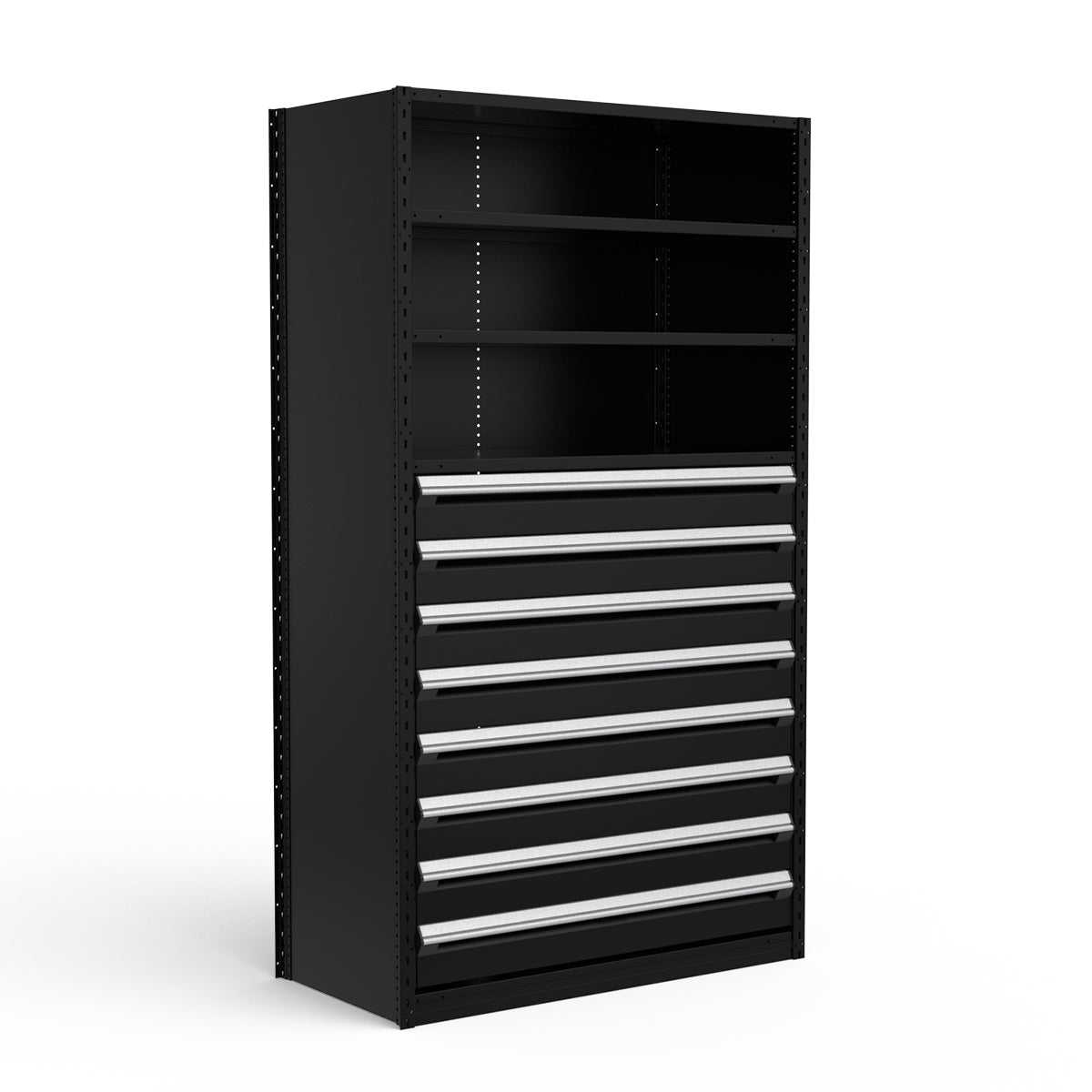 Shelving with Drawers - 48"H Drawer Bank - 8 drawers (Starter)