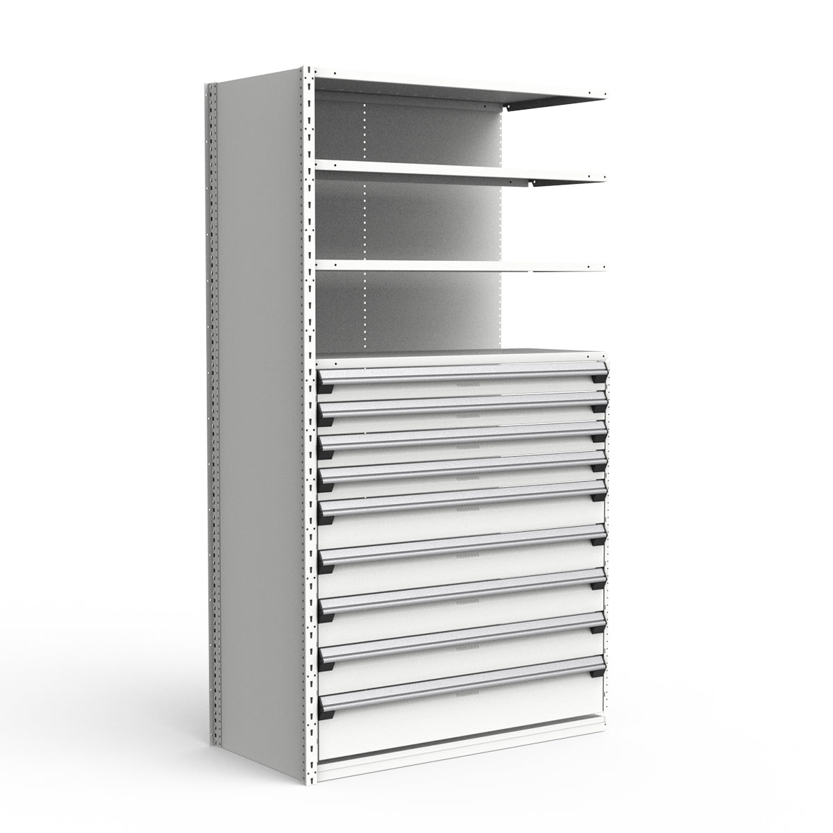 Shelving with Drawers - 48"H Drawer Bank - 9 drawers (Add-On)