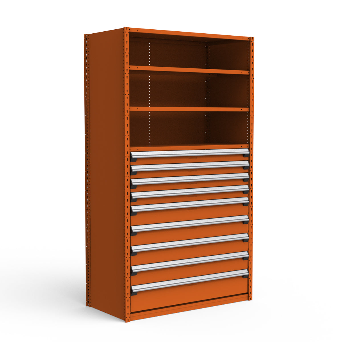 Shelving with Drawers - 48"H Drawer Bank - 9 drawers (Starter)