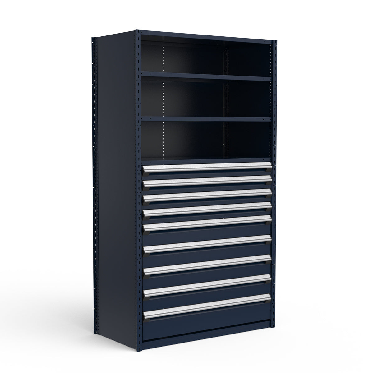 Shelving with Drawers - 48"H Drawer Bank - 9 drawers (Starter)