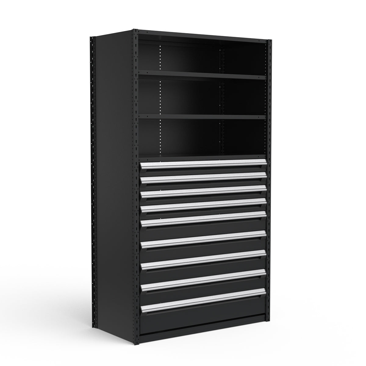 Shelving with Drawers - 48"H Drawer Bank - 9 drawers (Starter)