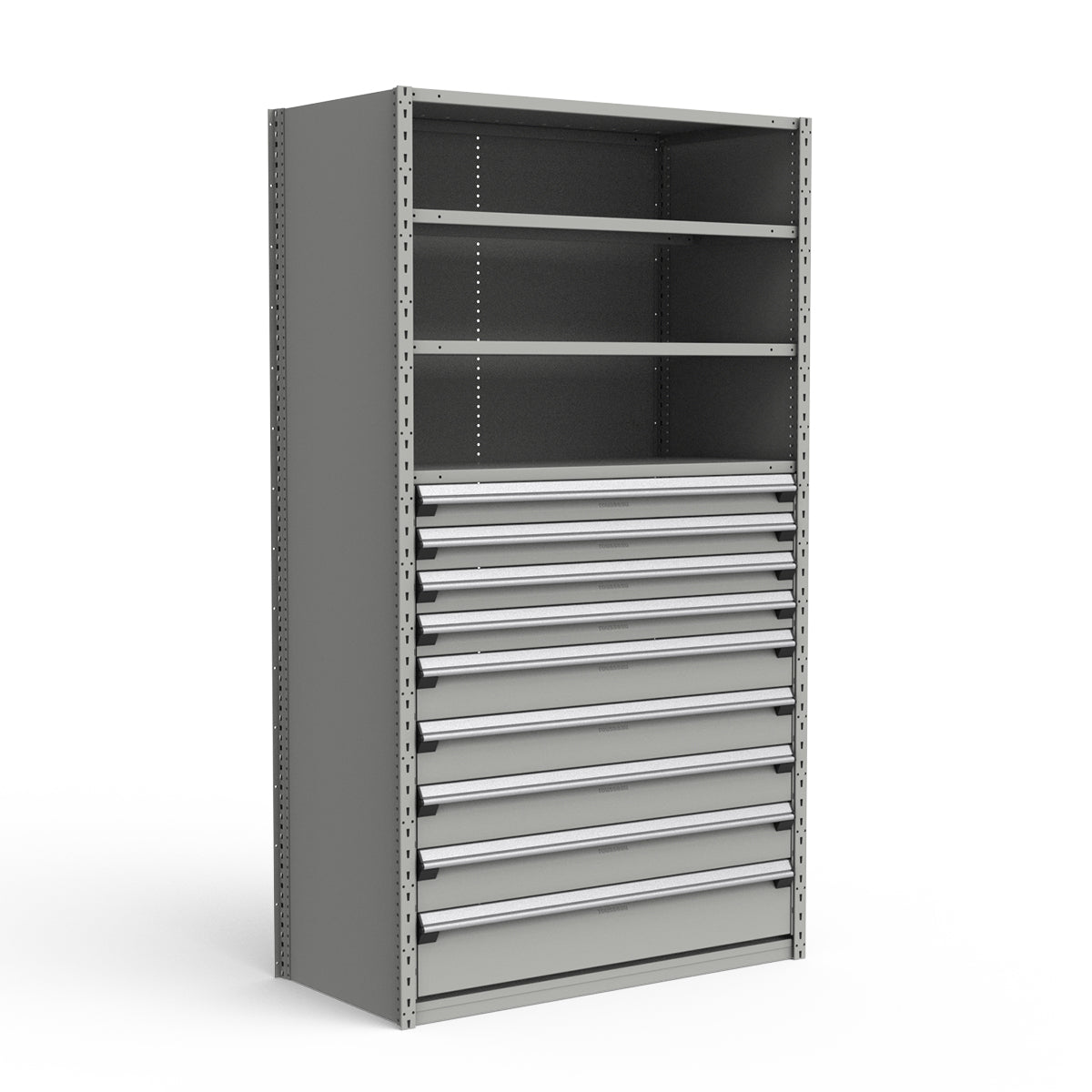 Shelving with Drawers - 48"H Drawer Bank - 9 drawers (Starter)
