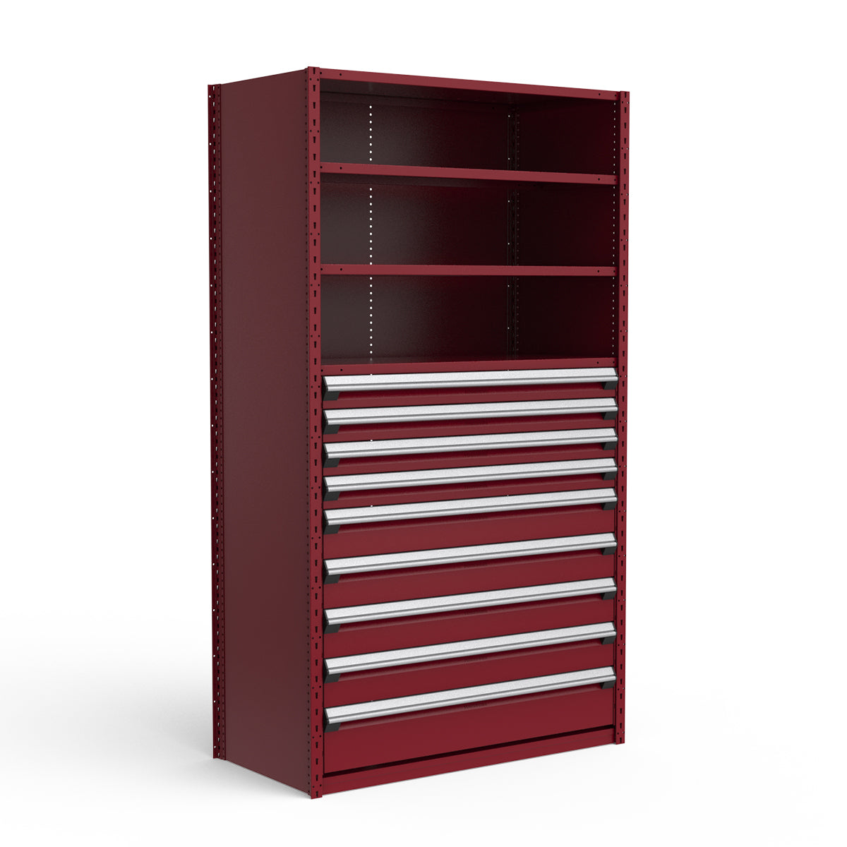 Shelving with Drawers - 48"H Drawer Bank - 9 drawers (Starter)