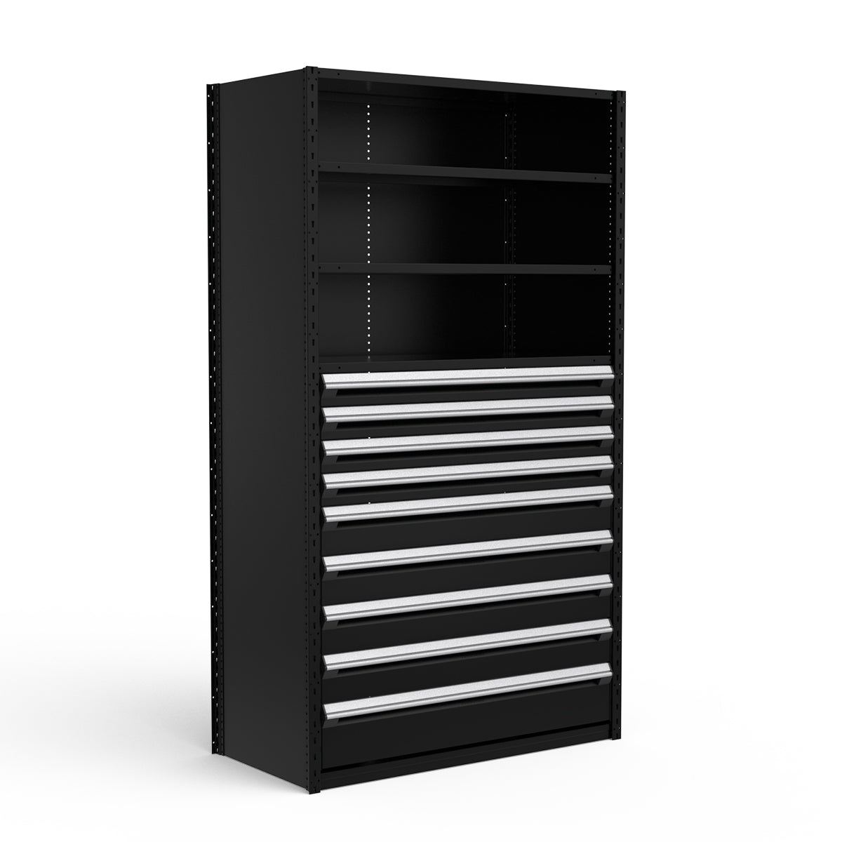 Shelving with Drawers - 48"H Drawer Bank - 9 drawers (Starter)