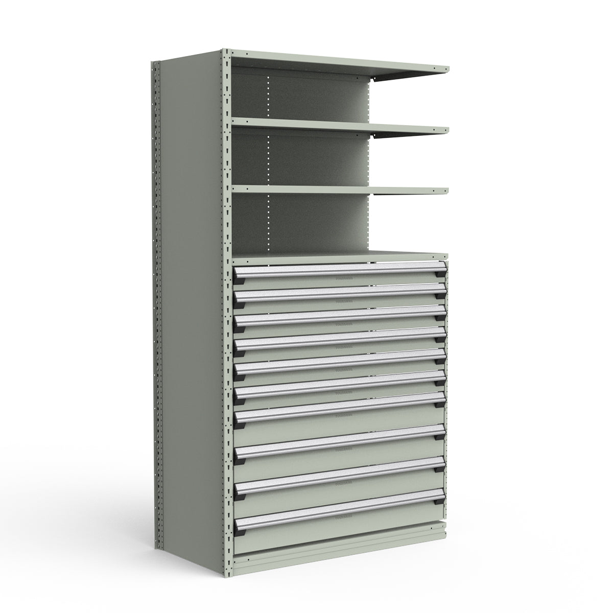 Shelving with Drawers - 48"H Drawer Bank - 10 drawers (Add-On)