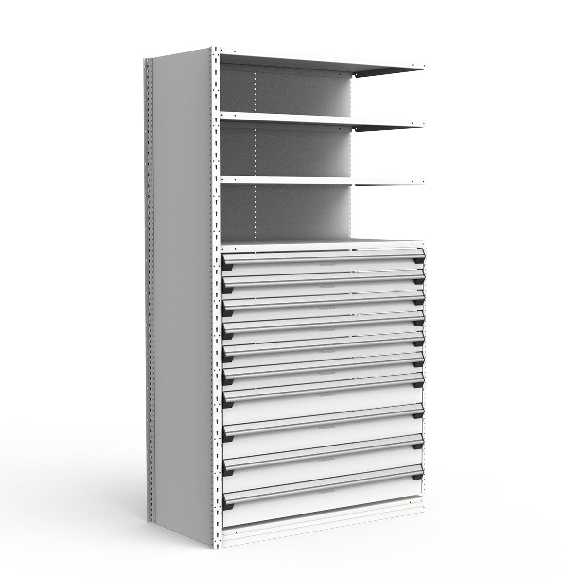 Shelving with Drawers - 48"H Drawer Bank - 10 drawers (Add-On)