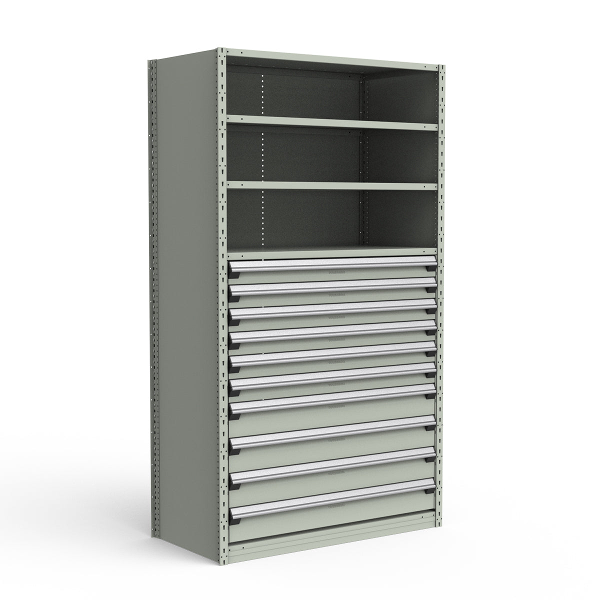 Shelving with Drawers - 48"H Drawer Bank - 10 drawers (Starter)