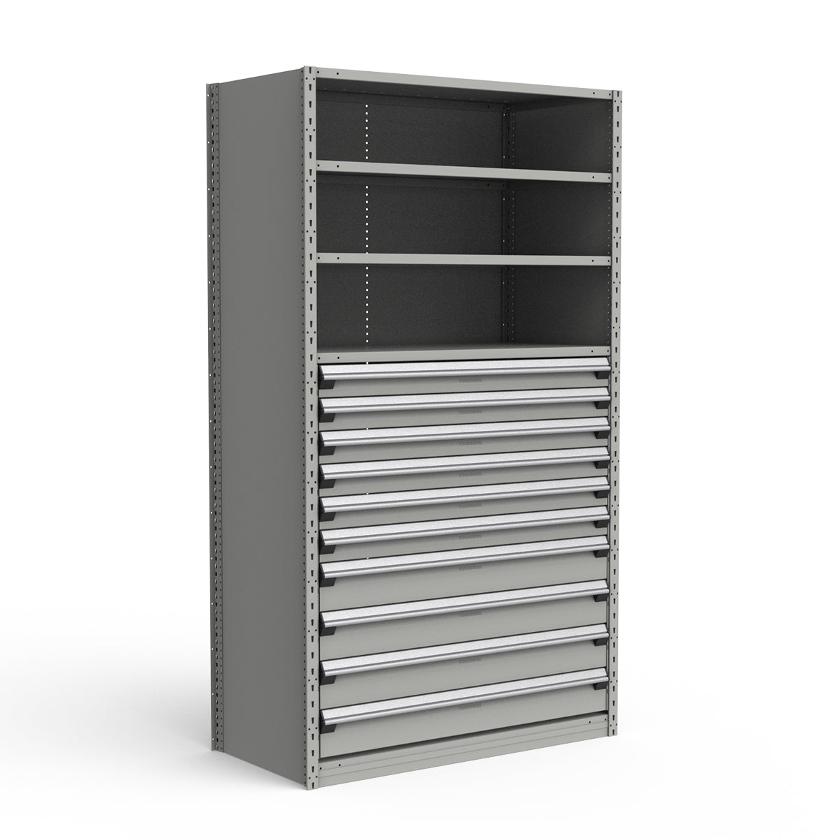 Shelving with Drawers - 48"H Drawer Bank - 10 drawers (Starter)