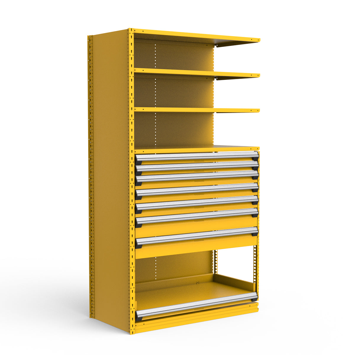 Shelving with Drawers - 48"H Drawer Bank - 7 drawers (Add-On)