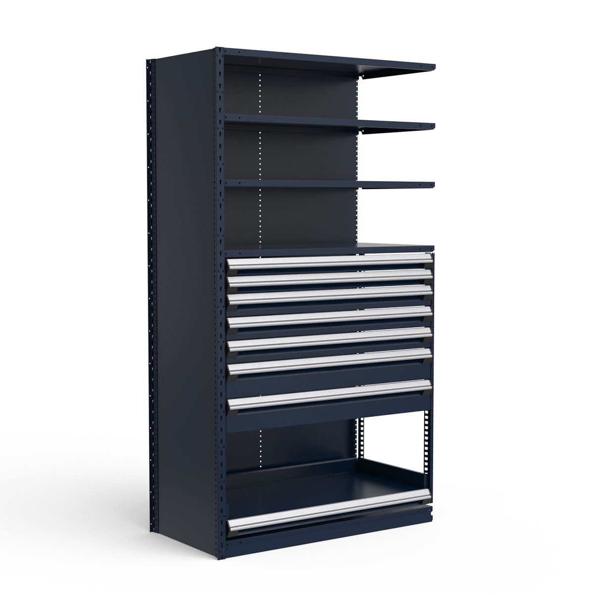 Shelving with Drawers - 48"H Drawer Bank - 7 drawers (Add-On)
