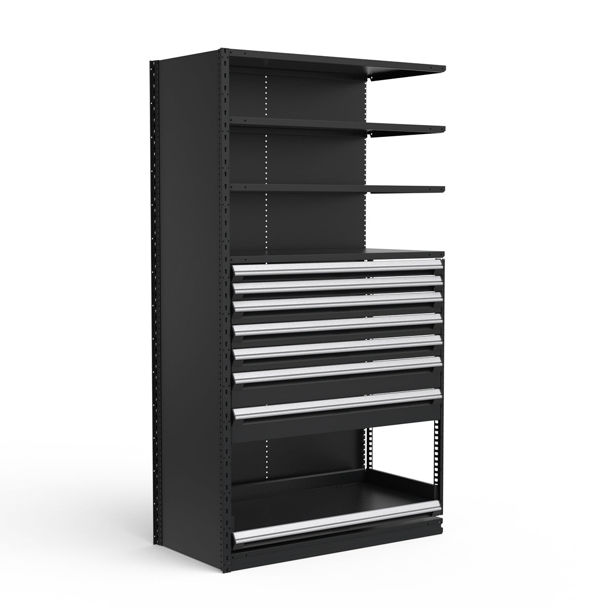 Shelving with Drawers - 48"H Drawer Bank - 7 drawers (Add-On)