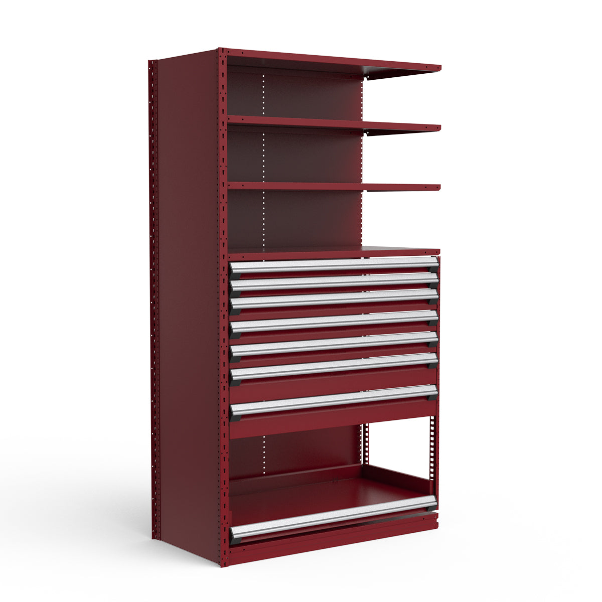 Shelving with Drawers - 48"H Drawer Bank - 7 drawers (Add-On)