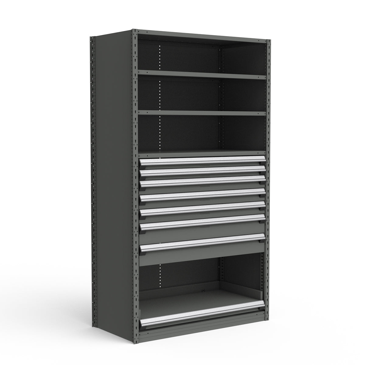 Shelving with Drawers - 48"H Drawer Bank - 7 drawers (Starter)