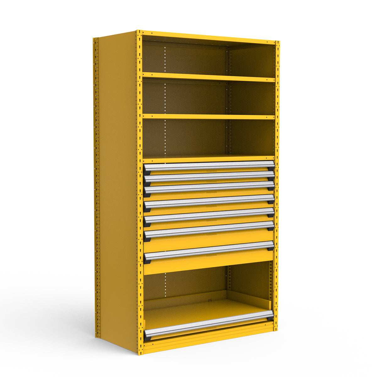 Shelving with Drawers - 48"H Drawer Bank - 7 drawers (Starter)