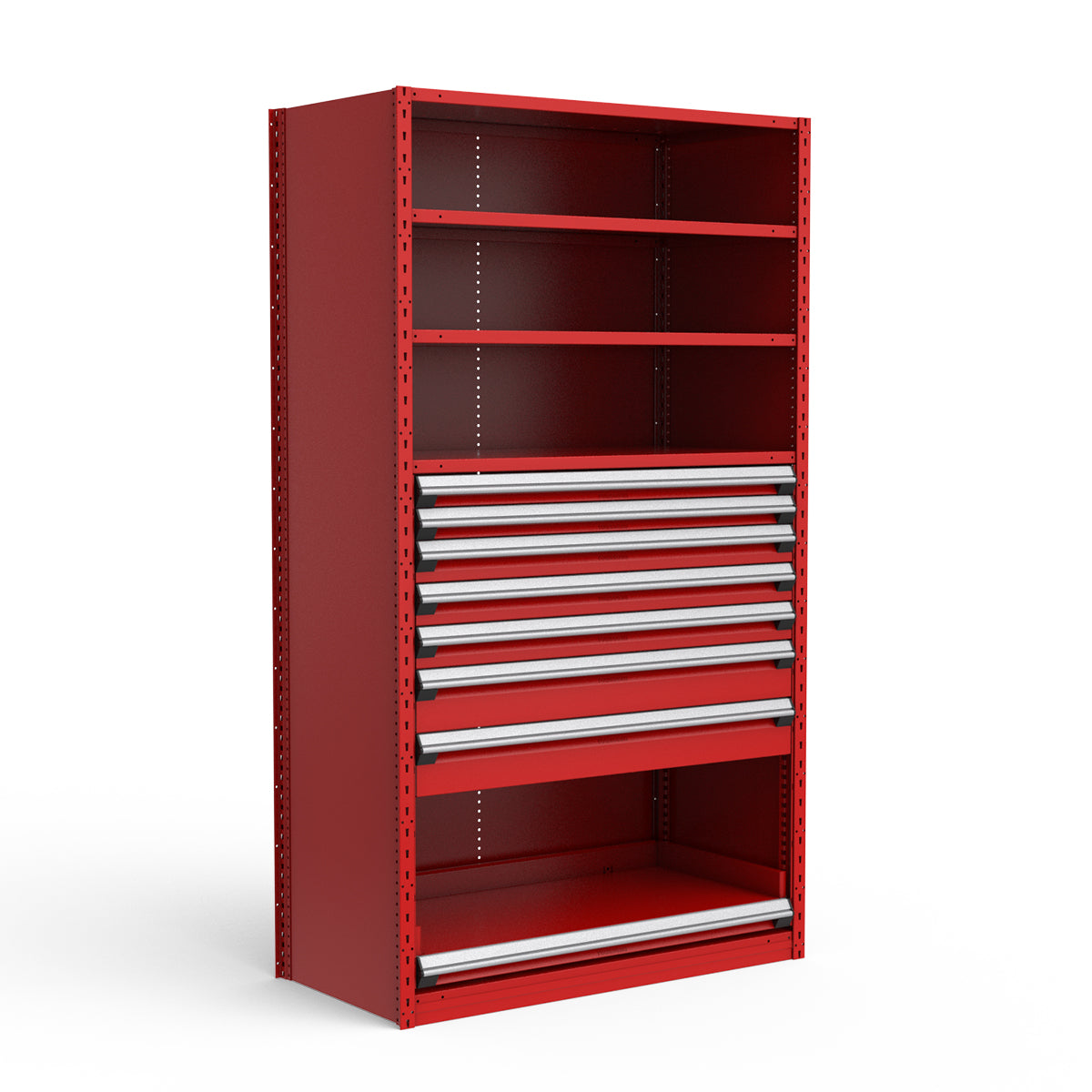Shelving with Drawers - 48"H Drawer Bank - 7 drawers (Starter)