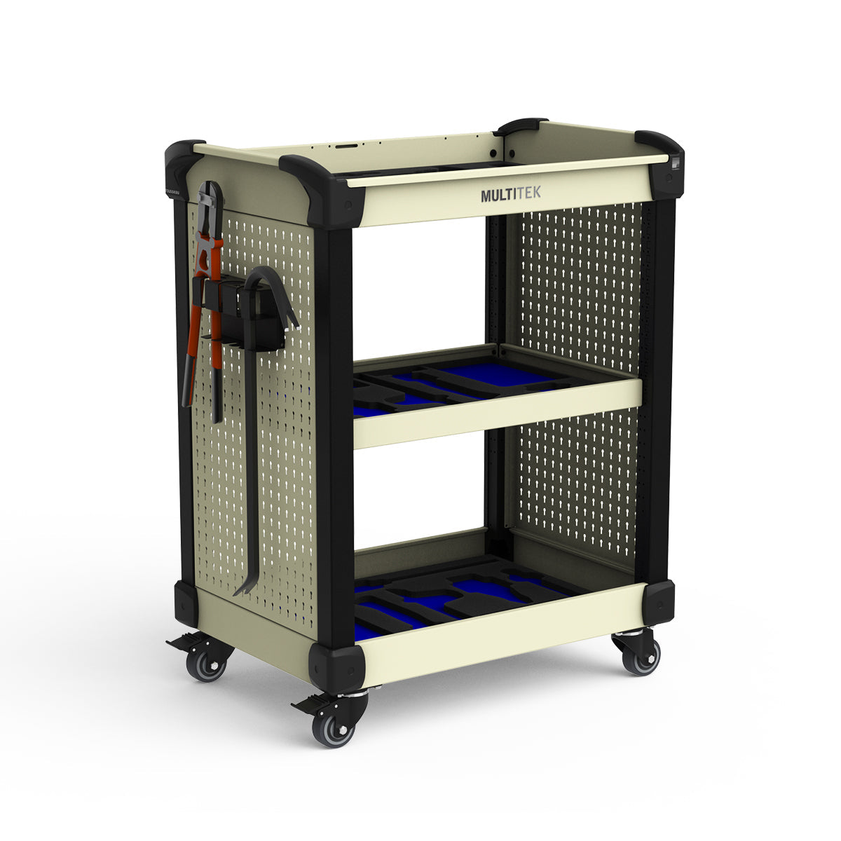Service Cart - 31"W X 21"D X 40"H - side utility panels & tool foam