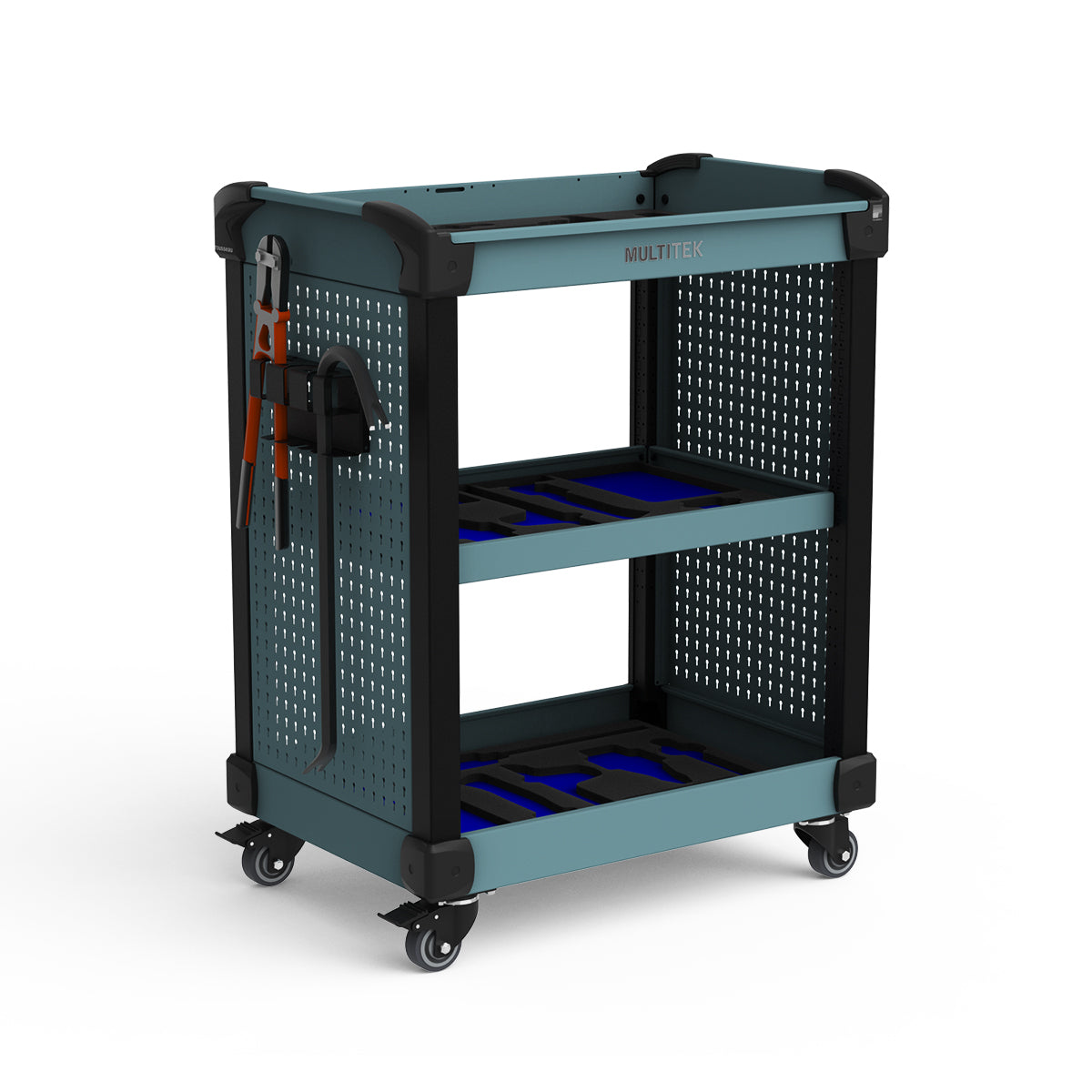 Service Cart - 31"W X 21"D X 40"H - side utility panels & tool foam