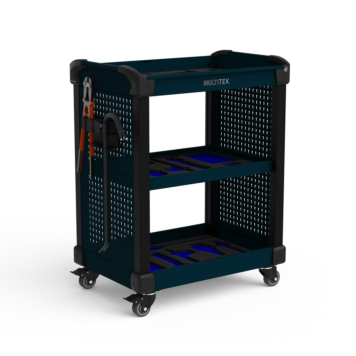 Service Cart - 31"W X 21"D X 40"H - side utility panels & tool foam